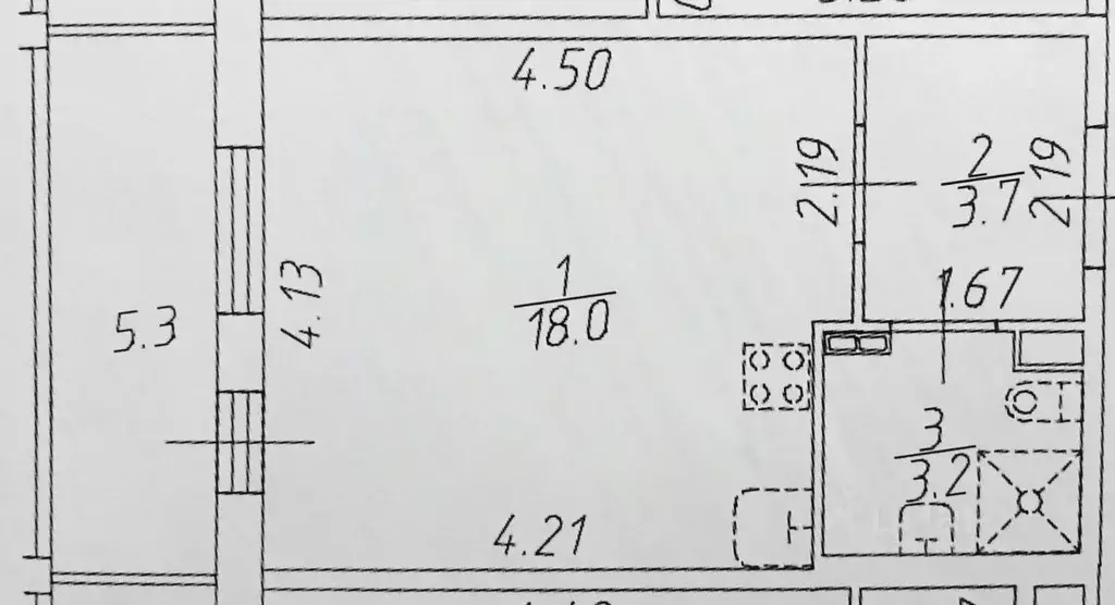 Студия Санкт-Петербург ул. Орбитальная, 7к1 (24.9 м) - Фото 1