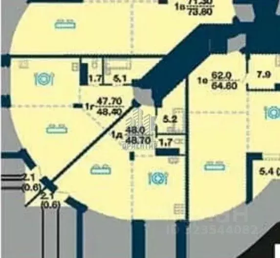 Студия Чувашия, Чебоксары пл. Речников, 7к1 (49.0 м) - Фото 2