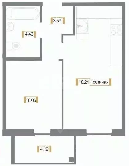 1-к кв. Псковская область, Псковский район, Завеличенская волость, д. ... - Фото 2