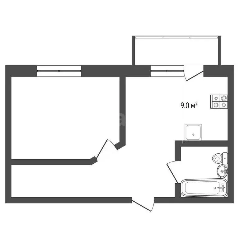 1-комнатная квартира: Абакан, улица Крылова, 46 (39.1 м) - Фото 1