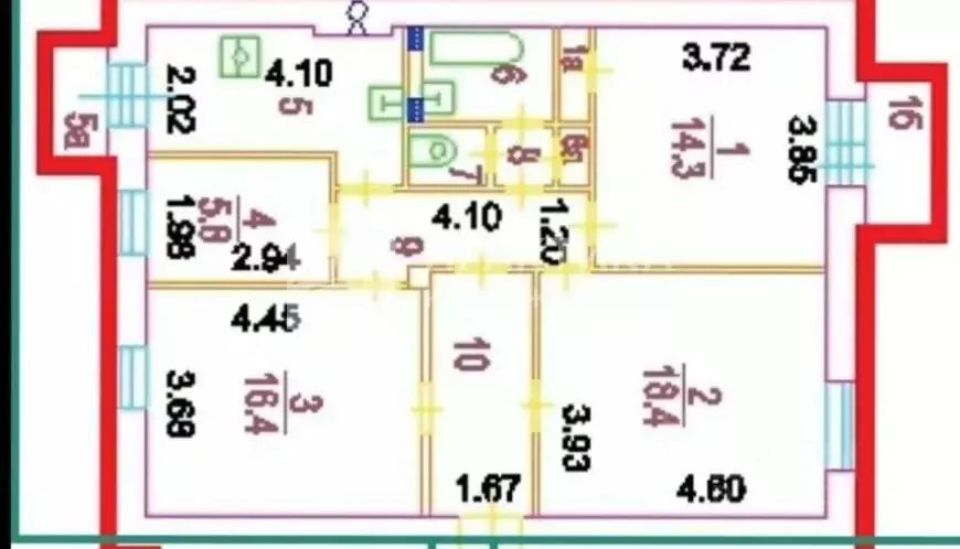 4-к кв. Москва Авиамоторная ул., 30 (81.6 м) - Фото 2
