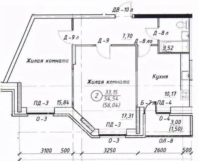 2-к кв. Московская область, Дмитров Московская ул., 21 (54.5 м) - Фото 1