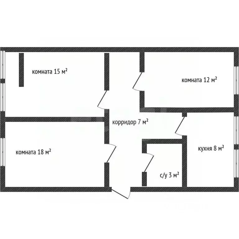 3-к кв. Адыгея, Майкоп ул. Карла Маркса, 10 (66.4 м) - Фото 2