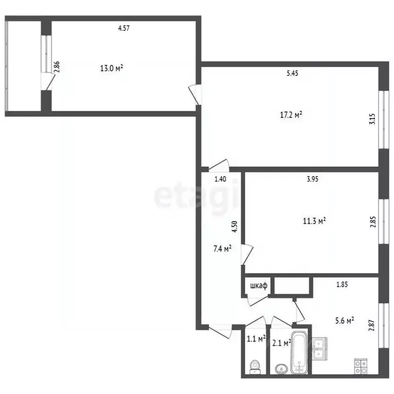 3-к кв. Ямало-Ненецкий АО, Новый Уренгой ул. Геологоразведчиков, 4 ... - Фото 1