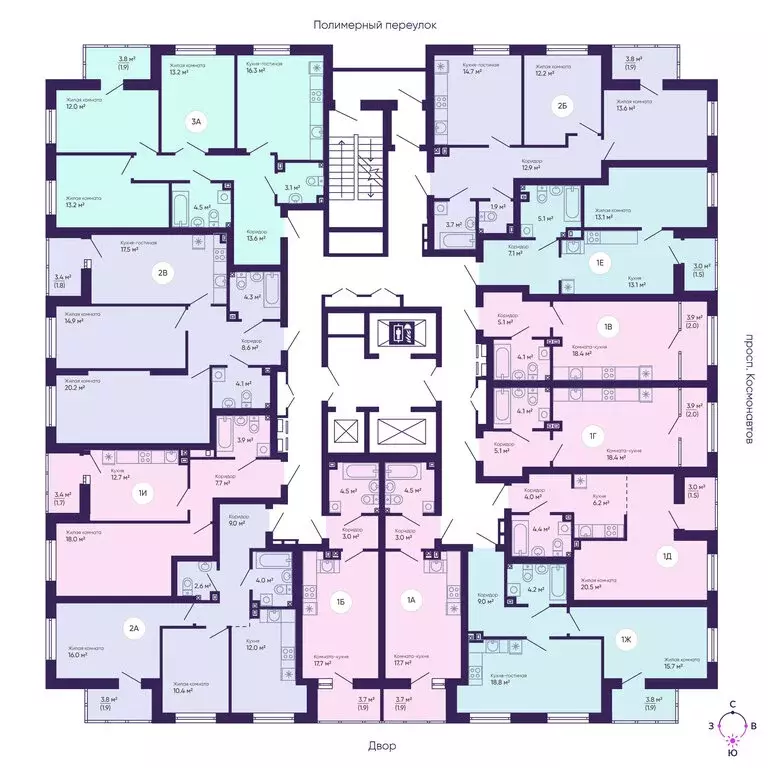 2-комнатная квартира: Екатеринбург, проспект Космонавтов, 7Б (60.9 м) - Фото 1