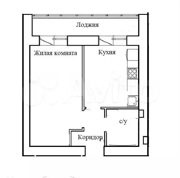 1-к. квартира, 31 м, 1/5 эт. - Фото 0
