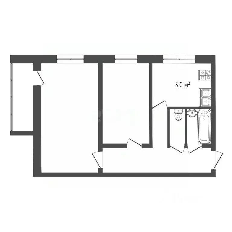 2-к кв. Московская область, Клин ул. Дзержинского, 20 (46.7 м) - Фото 2