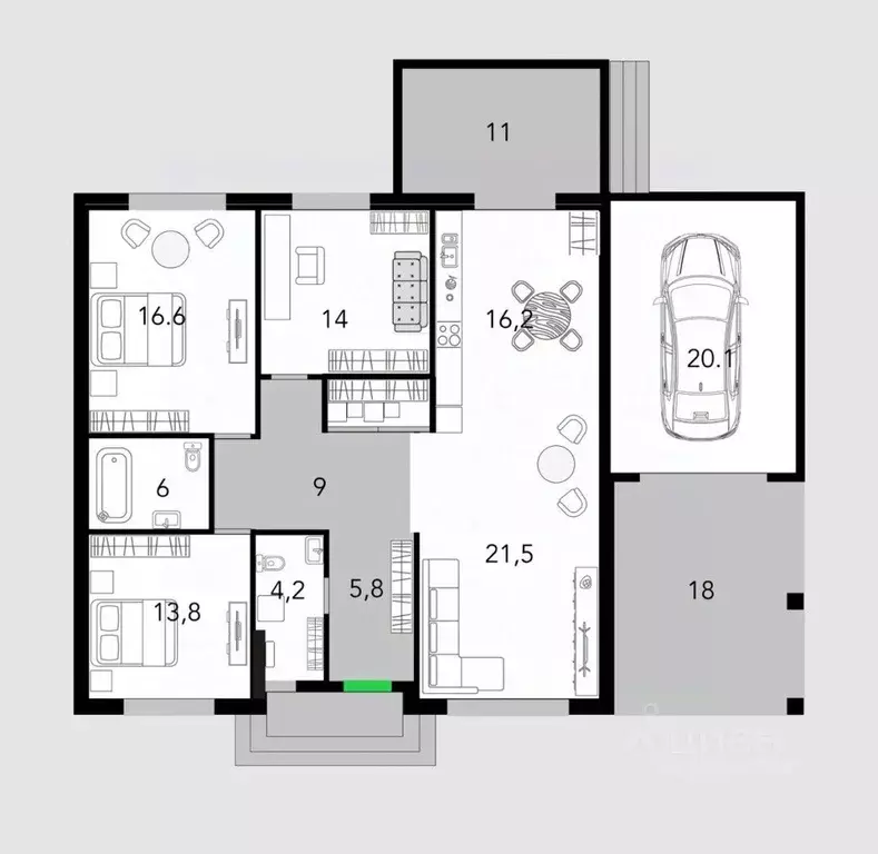 Дом в Белгородская область, Белгородский район, Дубовское с/пос, с. ... - Фото 2