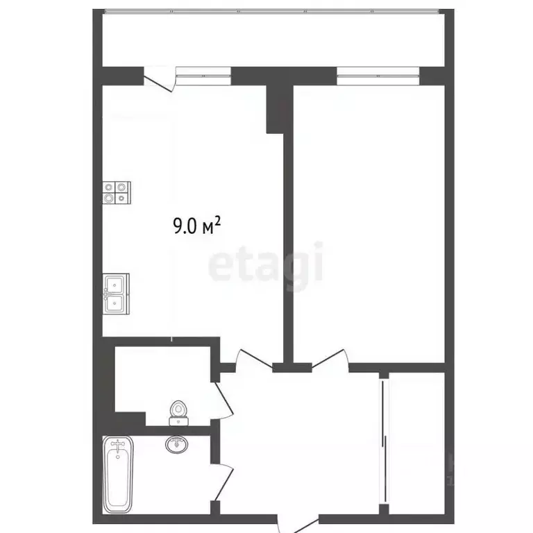1-к кв. Пермский край, Пермь ул. Александра Щербакова, 43 (38.6 м) - Фото 2