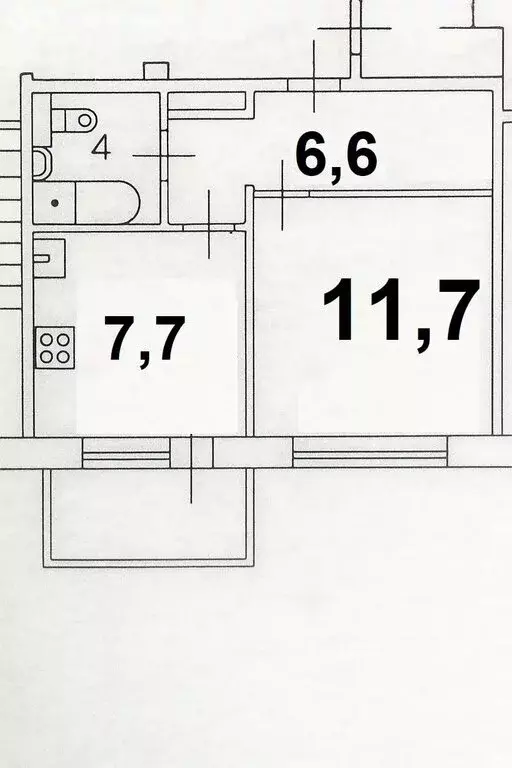 1-комнатная квартира: Великий Новгород, Державинский район, улица ... - Фото 1