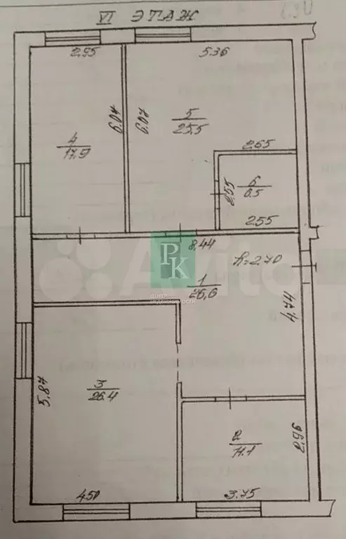 3-к. квартира, 114 м, 6/6 эт. - Фото 0