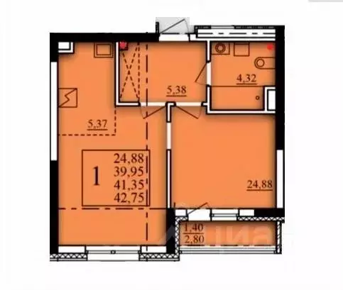 1-к кв. Башкортостан, Уфа Затон-Восточный жилрайон, Паруса жилой ... - Фото 0