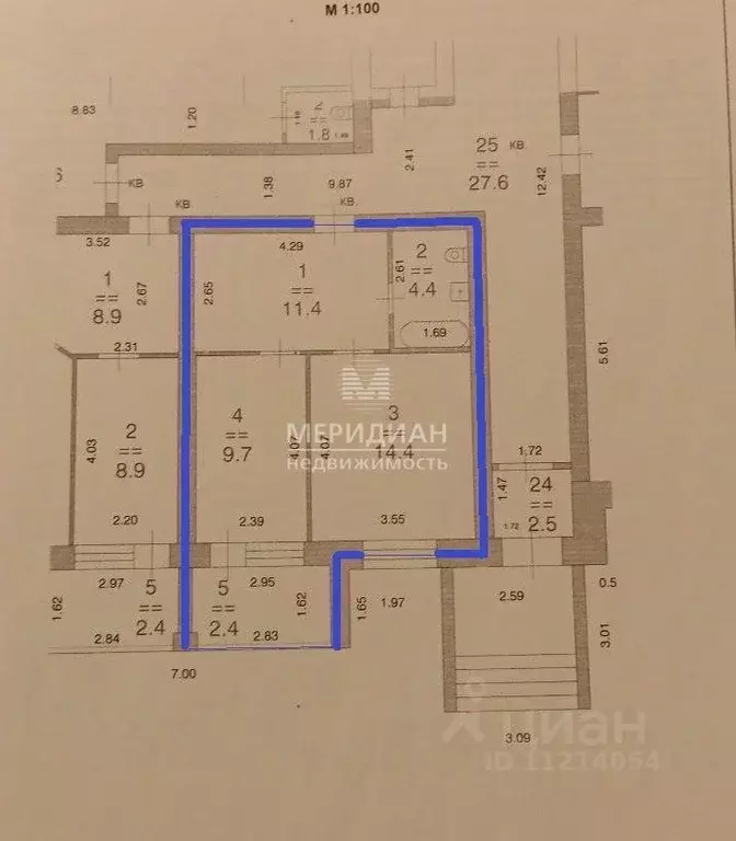 1-к кв. Нижегородская область, Нижний Новгород ул. Родионова, 193к4 ... - Фото 2