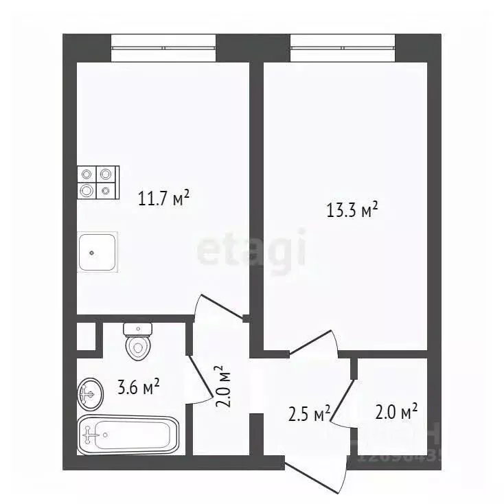 1-к кв. Москва Варшавское ш., 170Ек1 (35.1 м) - Фото 1