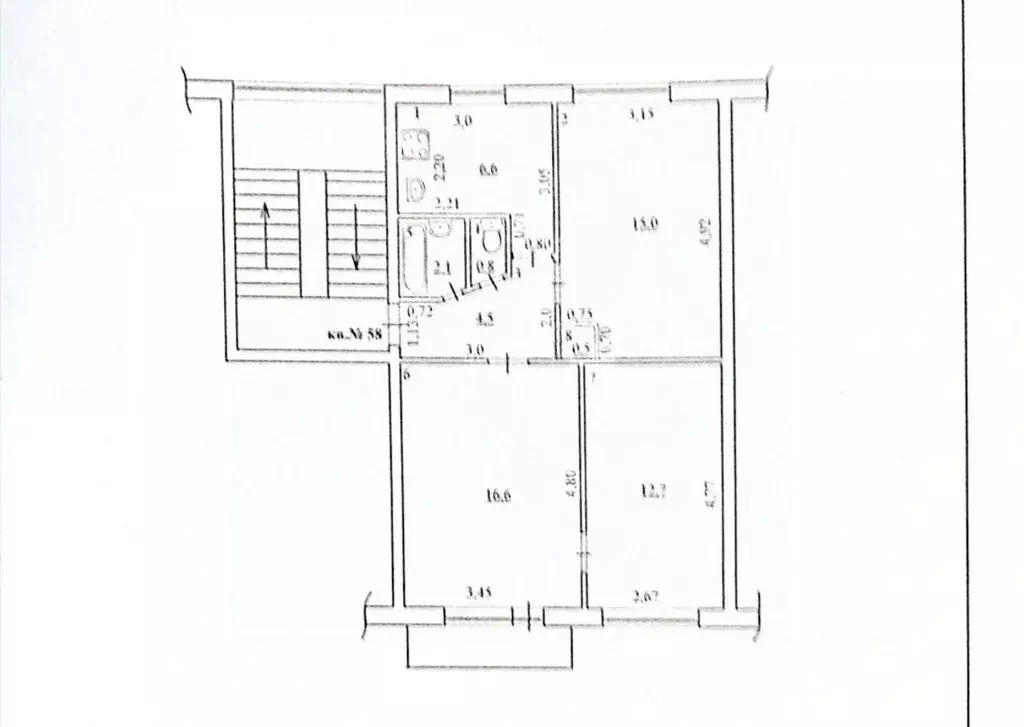 3-к кв. Самарская область, Сызрань Московская ул., 13А (58.8 м) - Фото 1