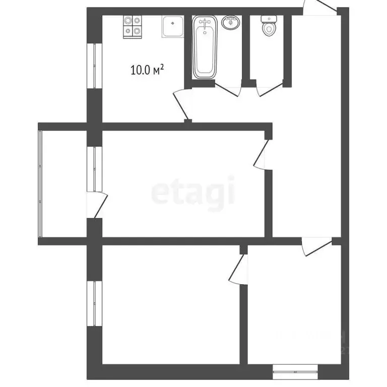 3-к кв. Костромская область, Кострома Костромская ул., 84 (66.0 м) - Фото 1