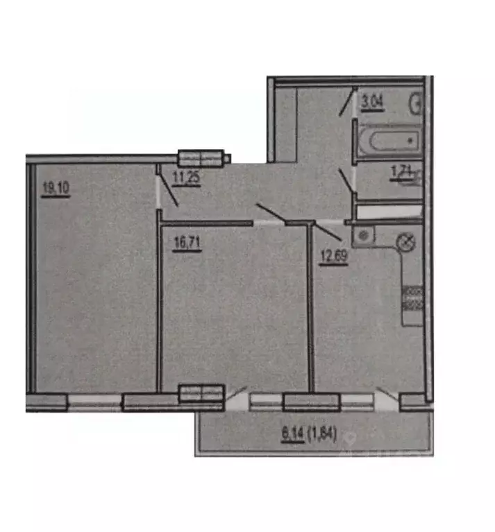 2-к кв. Краснодарский край, Краснодар Кореновская ул., 2к4 (72.0 м) - Фото 1