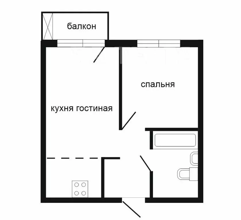 1-комнатная квартира: посёлок городского типа Путилково, Вольная ... - Фото 1