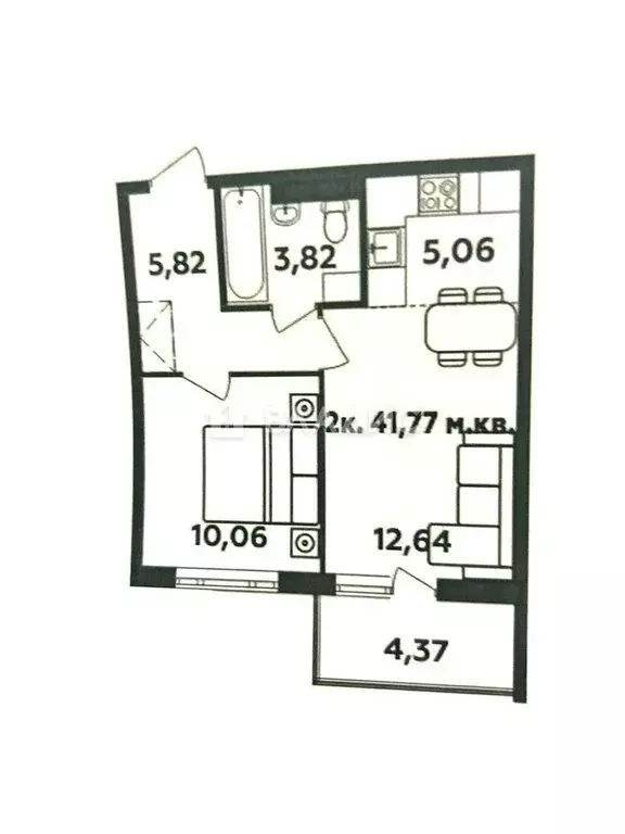 1-комнатная квартира: Петрозаводск, улица Дениса Тимашова, 6к4 (42 м) - Фото 1