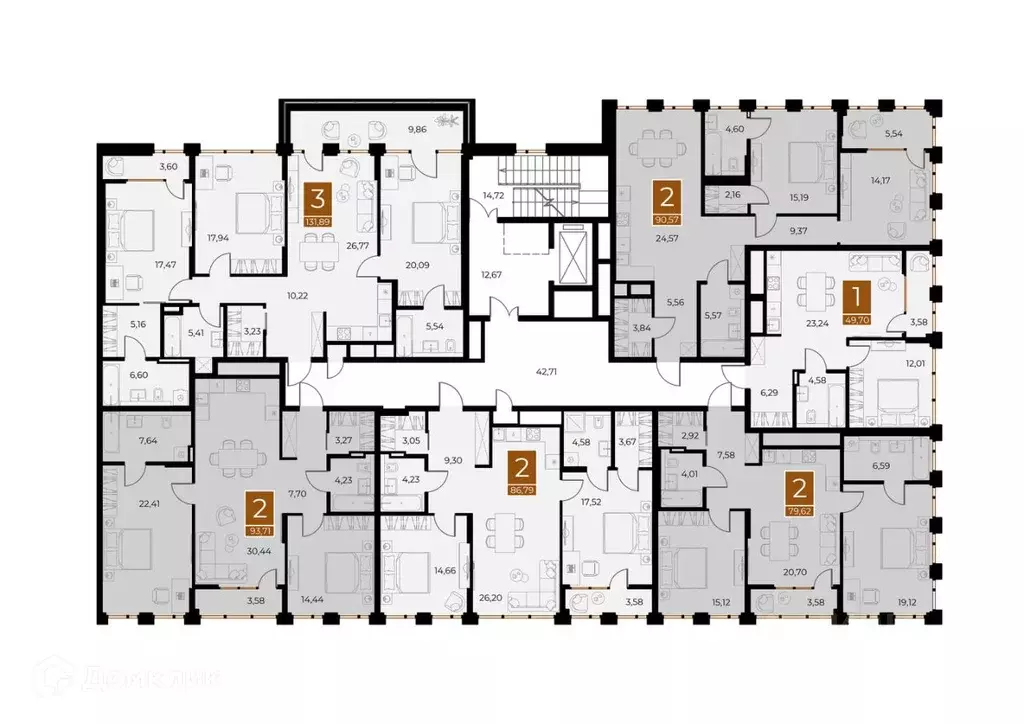 2-к кв. Рязанская область, Рязань Медный жилой комплекс (90.57 м) - Фото 2