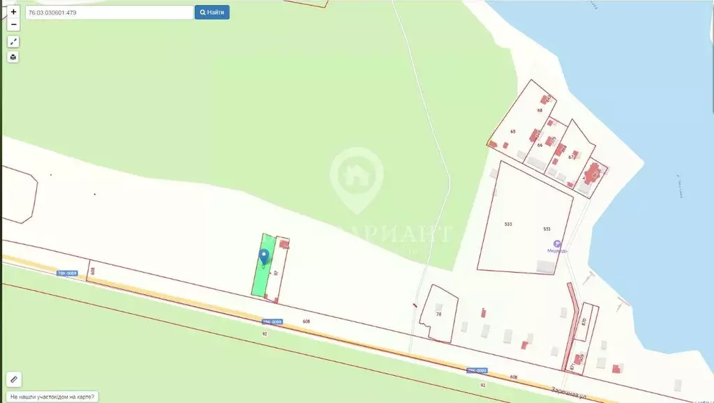 Участок в Ярославская область, Брейтовский район, с. Горелово Заречная ... - Фото 1