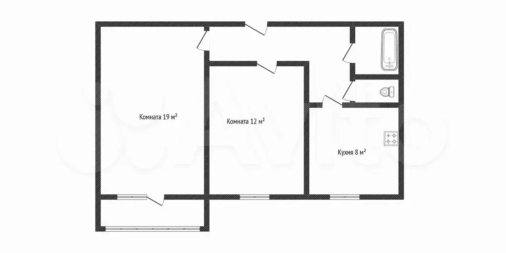 2-к. квартира, 52,6 м, 7/9 эт. - Фото 0