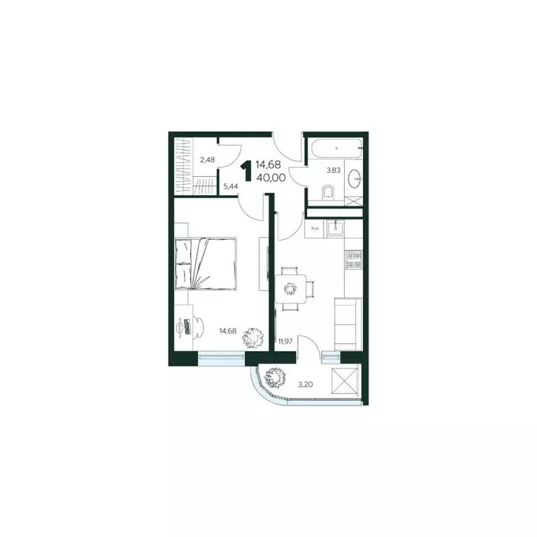 1-к кв. Московская область, Химки Сходня мкр, Первомайская ул., ... - Фото 1