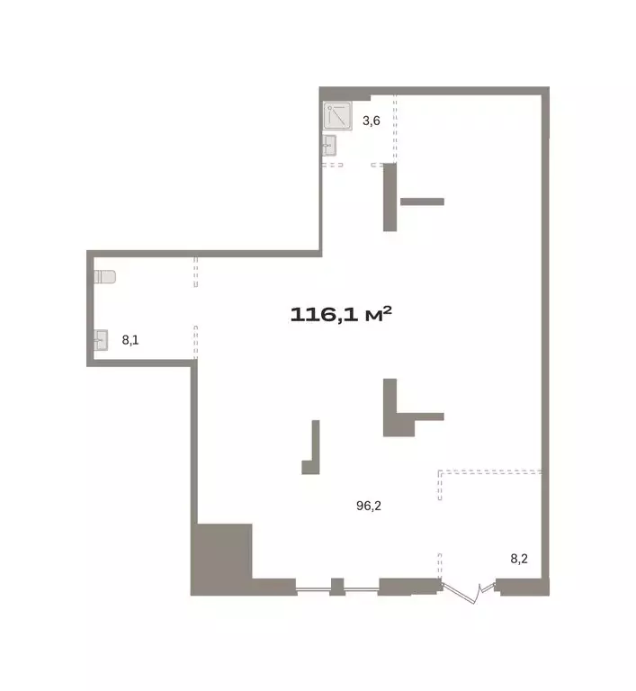 Помещение свободного назначения (116.1 м) - Фото 1