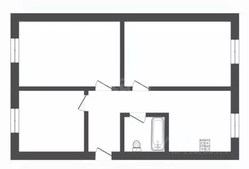 3-к кв. Воронежская область, Борисоглебск Северный мкр, 26 (62.2 м) - Фото 0