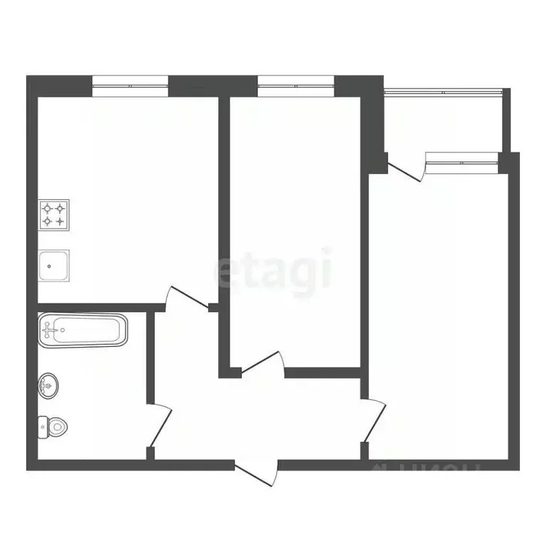 2-к кв. Красноярский край, Красноярск Норильская ул., 8Б (52.9 м) - Фото 1