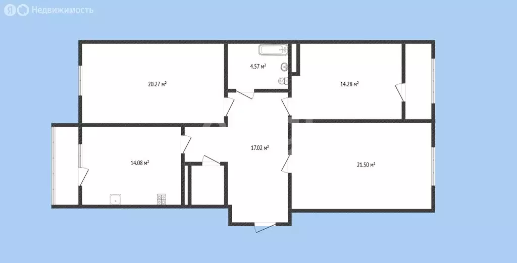 3-комнатная квартира: Черкесск, Новая улица, 11 (101.03 м) - Фото 1