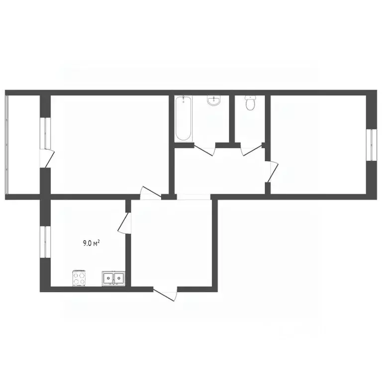 2-к кв. Костромская область, Волгореченск ул. Имени 50-летия ... - Фото 2