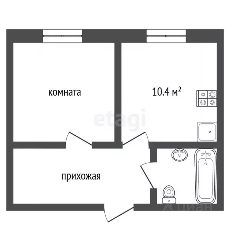 1-к кв. Пермский край, Пермь Шахтерская ул., 22 (30.4 м) - Фото 2