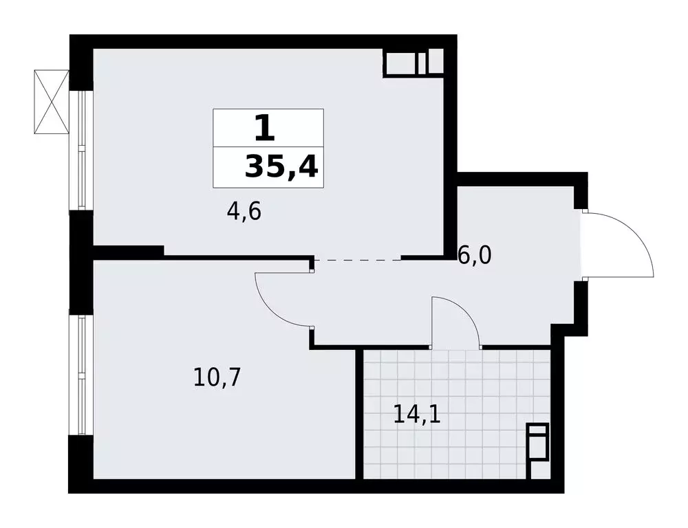 1-комнатная квартира: Лаголово, жилой комплекс А101 Лаголово (35.37 м) - Фото 1
