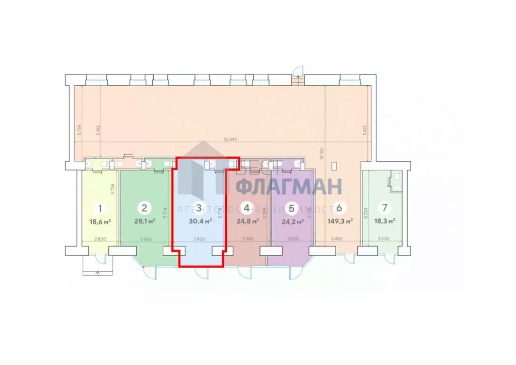 Помещение свободного назначения в Москва Ленинский просп., 62/1 (30 м) - Фото 2