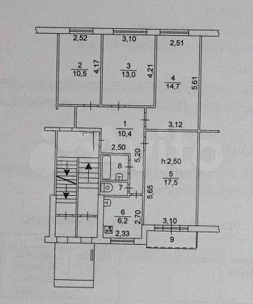 4-к. квартира, 76,1 м, 1/5 эт. - Фото 0