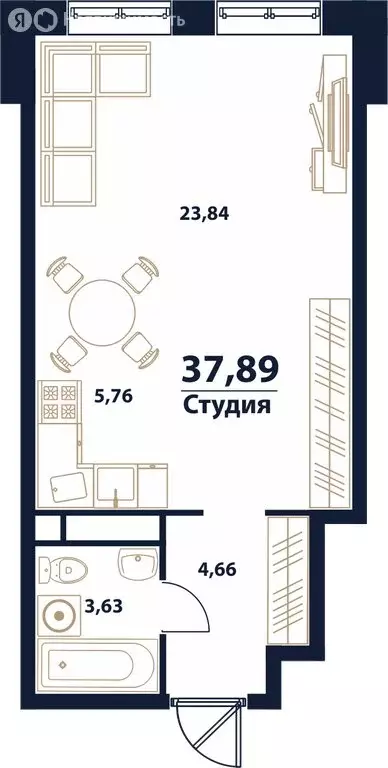 1-комнатная квартира: Ульяновск, микрорайон Новый Город, 17-й квартал, ... - Фото 0