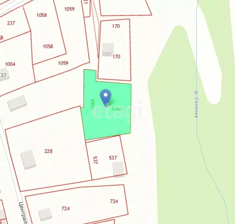 Участок в село Семиозёрка, Нижняя улица (14 м) - Фото 1