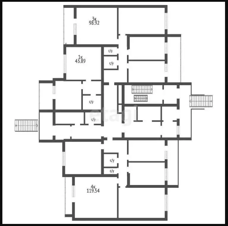 4-к кв. Владимирская область, Владимир Юрьевец мкр, 7-й кв-л,  (119.54 ... - Фото 1