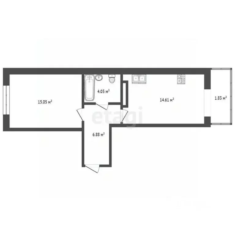 1-к кв. Ярославская область, Ярославль ул. Дядьковская, 48 (42.4 м) - Фото 1