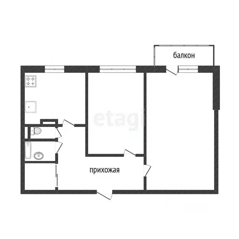 2-к кв. Белгородская область, Белгород ул. 3-го Интернационала, 39 ... - Фото 2