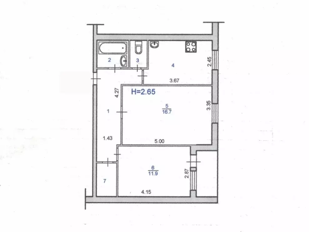 Продаётся 2-к квартира, 51.7 м - Фото 0