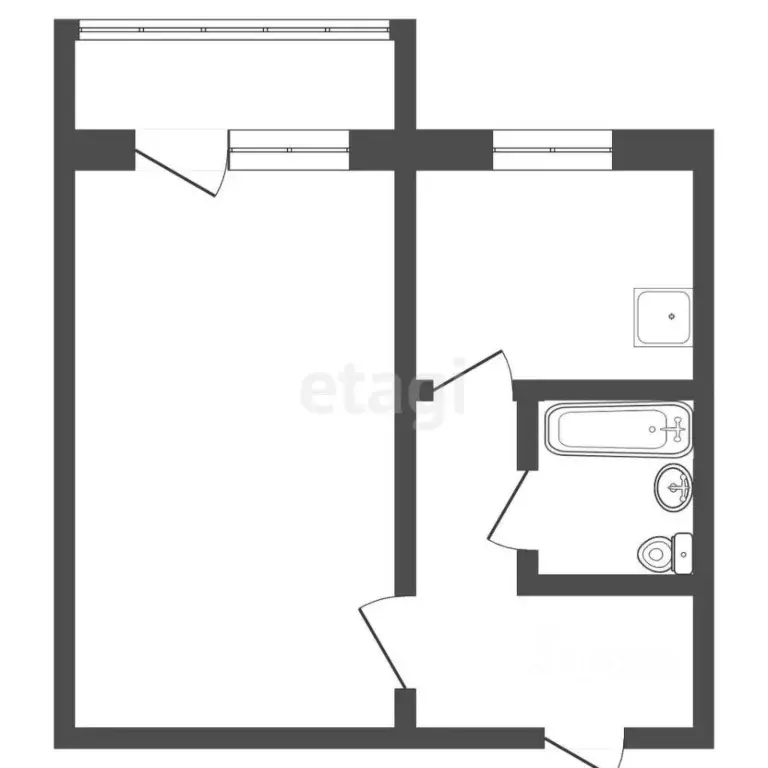 1-к кв. Бурятия, Улан-Удэ Солнечная ул., 37 (34.0 м) - Фото 1