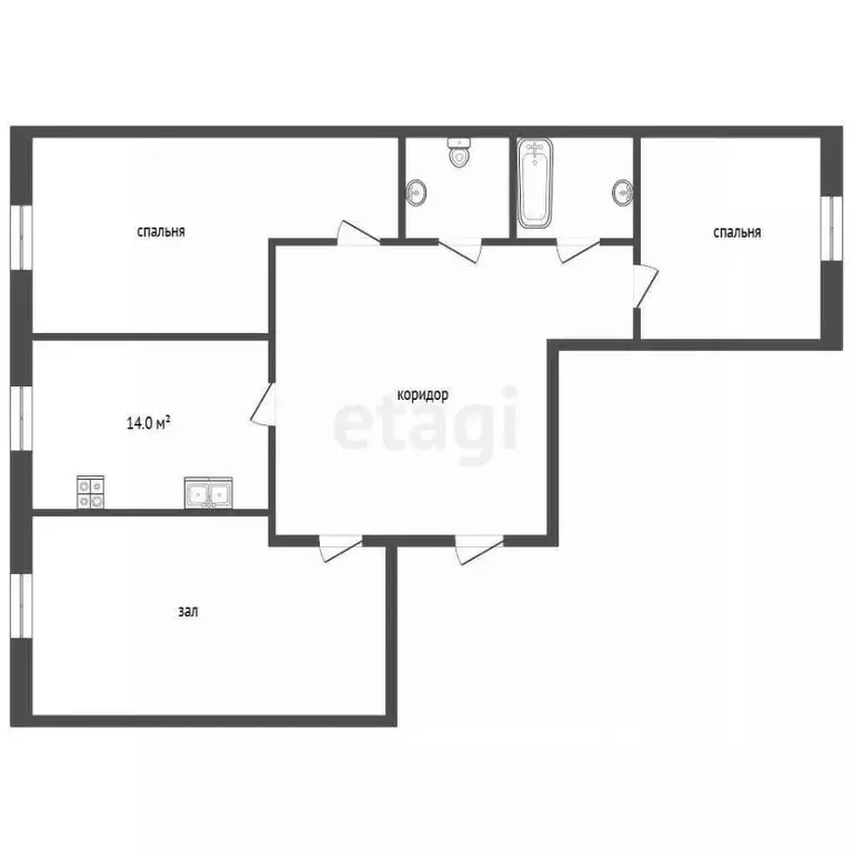 3-к кв. Тюменская область, Тюмень Магаданская ул., 5 (89.9 м) - Фото 2