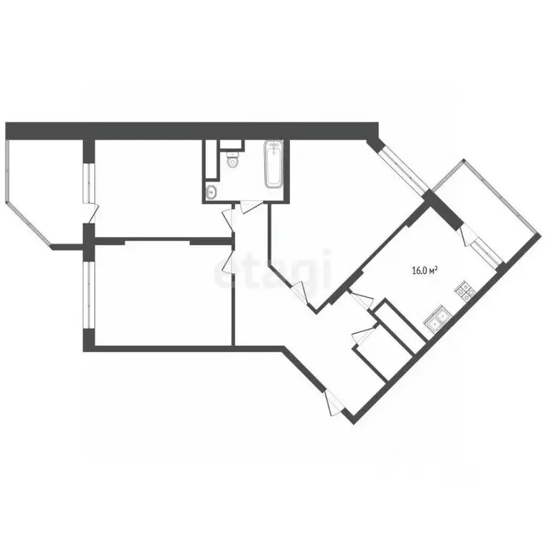 3-к кв. Московская область, Одинцово ул. Сколковская, 1Г (95.0 м) - Фото 2