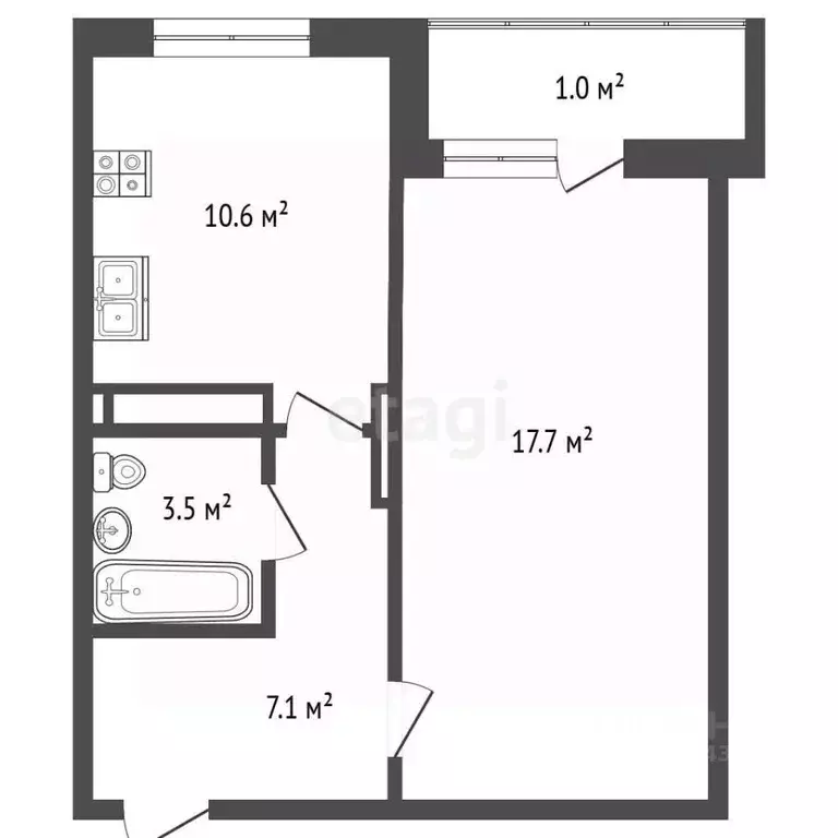 1-к кв. Московская область, Королев Юбилейный мкр, ул. Комитетская, 7 ... - Фото 0