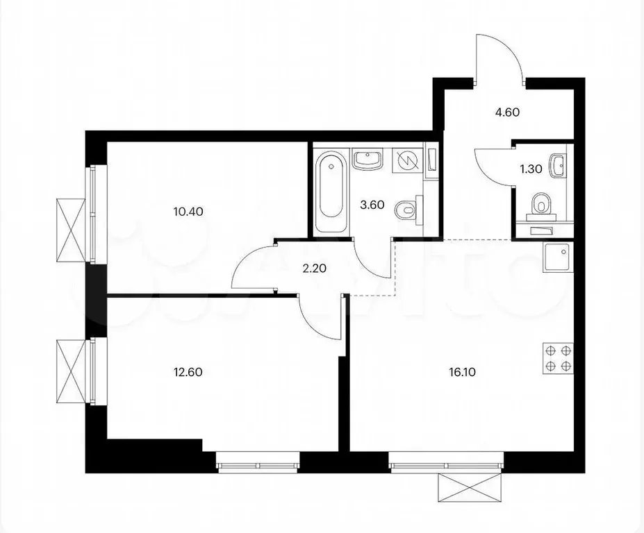 3-к. квартира, 50 м, 18/33 эт. - Фото 0