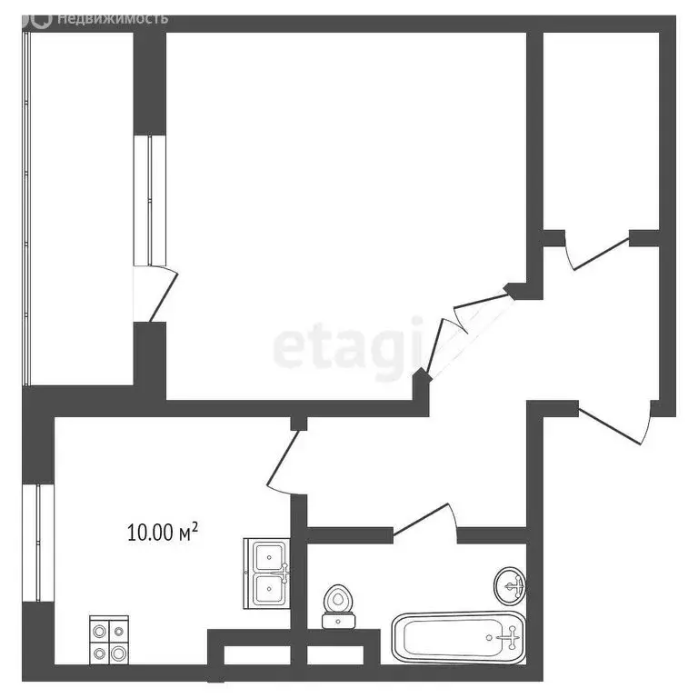 1-комнатная квартира: Тобольск, 10-й микрорайон, 74 (41 м) - Фото 0