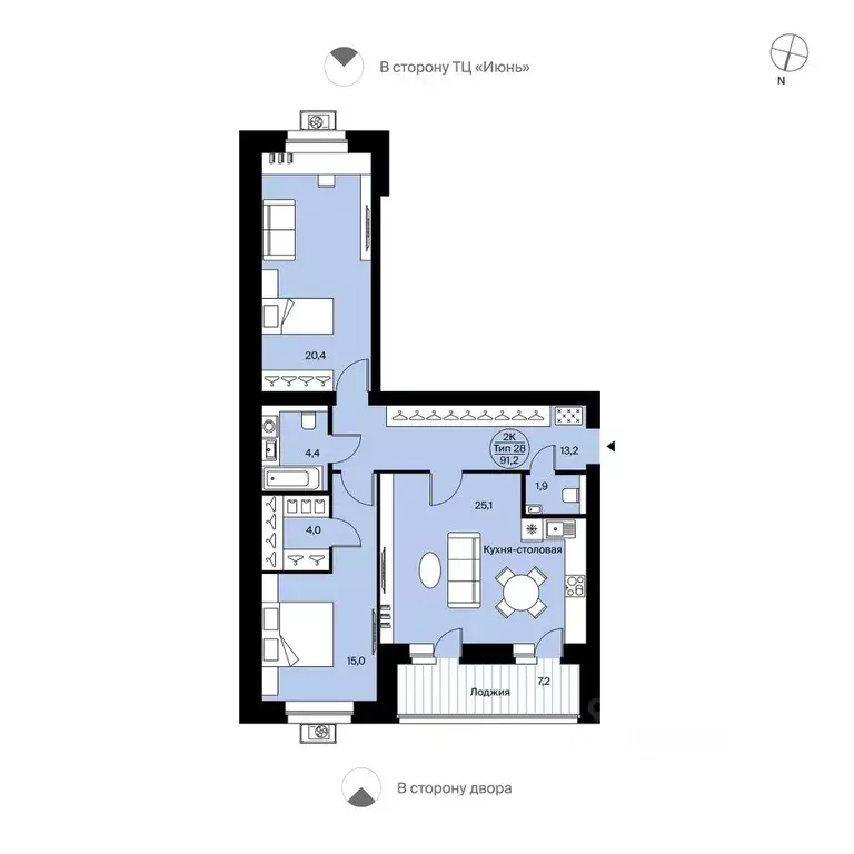 3-к кв. Коми, Сыктывкар Октябрьский просп., 137 (91.2 м) - Фото 1