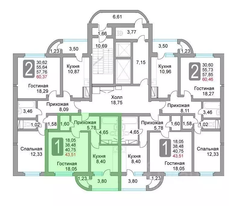 1-к кв. Московская область, Балашиха ул. Дмитриева, 12 (40.0 м) - Фото 2